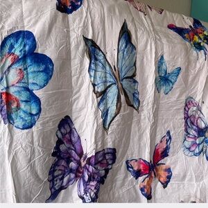 NEW Colorful Butterfly Print comforter set